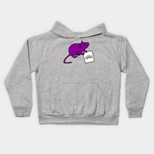 Purple Rat Puns with Somewhere Rainbow Kids Hoodie